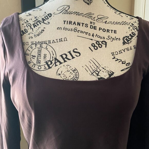 Lululemon Nulu Square Neck Long Sleeve Bodysuit Brown - Sz Large - Picture 4 of 15